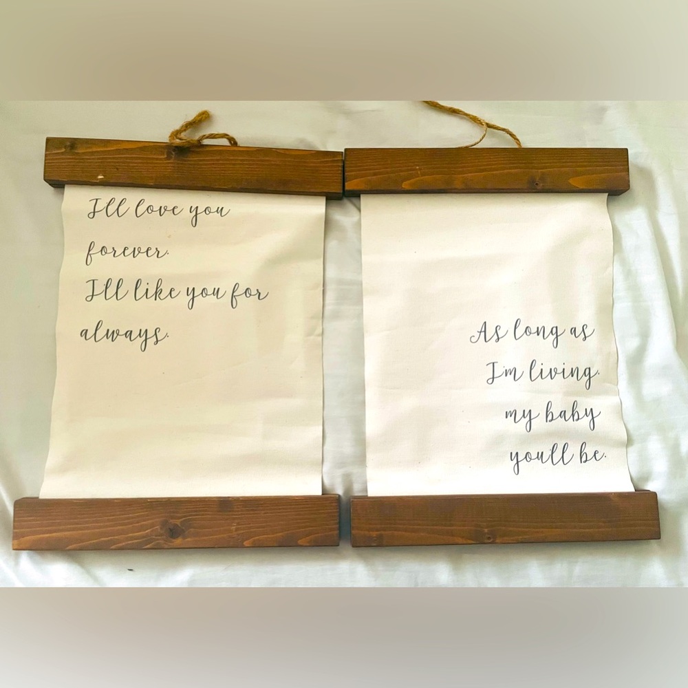 Set of (2) Love you Forever Nursery Wall Decor